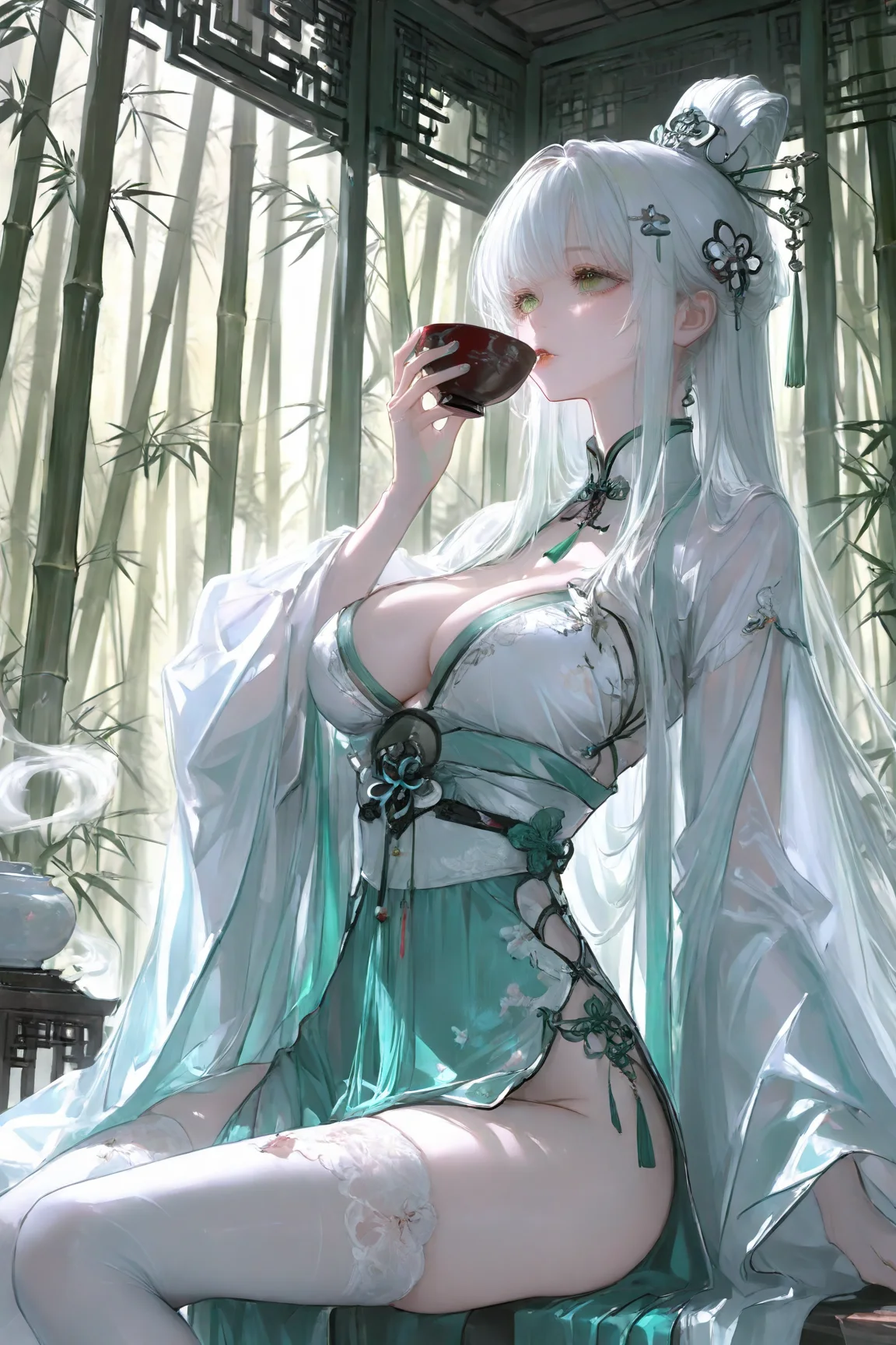 女画家在画布前用沾满油彩的腿勾引我 封面